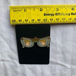 Disney Cinderella Glasses Pin with Gold and Blue